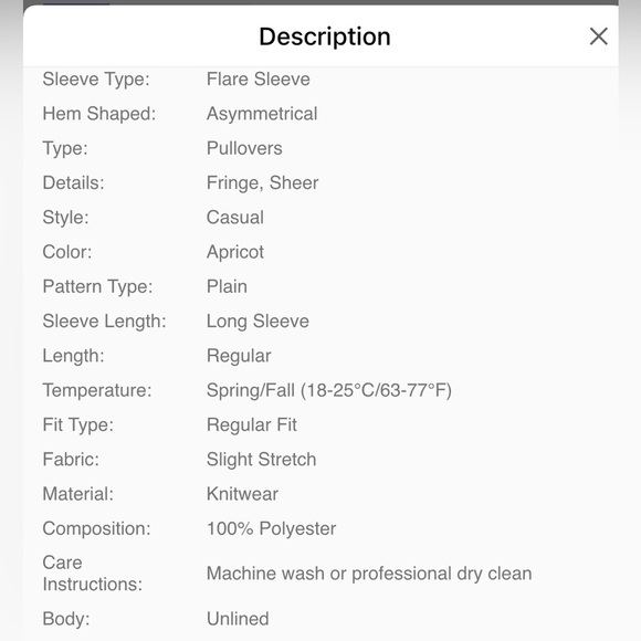 Cream Crochet Fringe Sweater - Picture 10 of 10